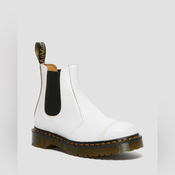 Dr. Martens 2976 Bex Made In England Toe Cap Chelsea Boots in White - Picture 1 of 13